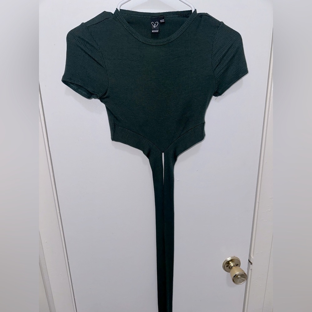 S Dark Green Crop top